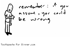 Assume, you could be&nbsp;right